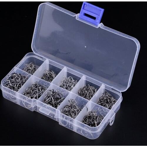 500pcs High Carbon Steel Fishing Hook Offset Circle Sharp Octopus Fishhook