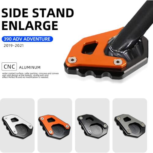 390 Adventure Accessories Motorcycle Foot Side Stand Pad Plate Kickstand Enlarger Support Extension 390 ADV Adventure 2020 2021