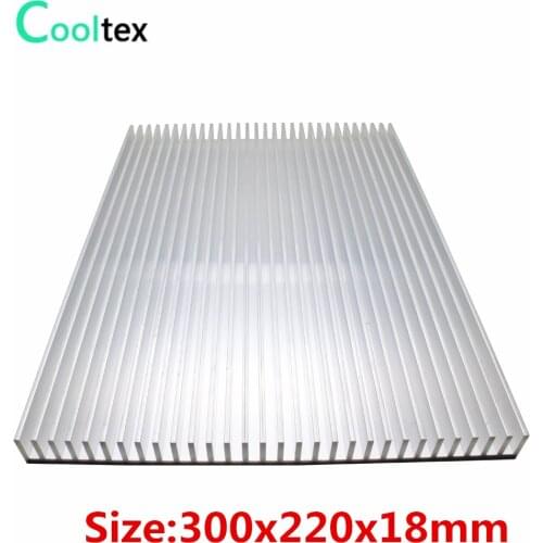 High Power 300x220x18mm Aluminum Heatsink DIY Heat Sink Large Radiator for LED Electronic Chip LCD Cooler Cooling