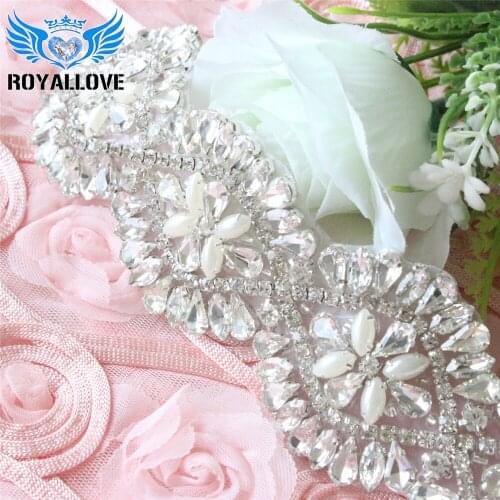 30Pcs)Handmade Dress Sparkles Beaded Pearl Crystal Rhinestone Applique for Home Garment Accessories Decoration Bridal Sash Trim
