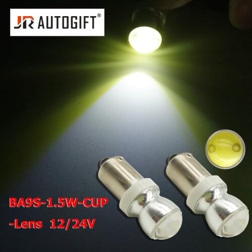 50x Car COB LED BA9S T4W 233 1895 LED Car light bulb interior Car LED License Plate light Auto Marker Side Reverse Lights 24V