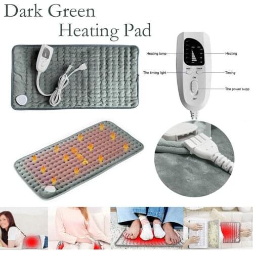 Large Electric Heat Pad Mat Abdomen Back Pain Relief 6 Settings US Plug