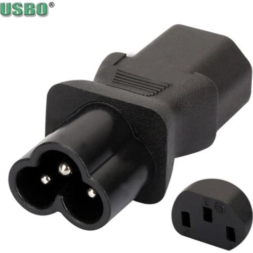 CE Copper 10A 2.5A IEC320 C13 to C6 UPS PDU Computer Power Rewirable Connector Plum Mount Receptacle Adaptor Convert Socket Plug