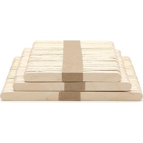 50Pcs DIY Ice Cream Stick Wooden Kids Hand Crafts Art Cake Making Children Gift