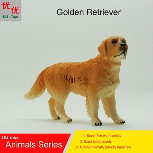 Hot toys:Golden Retriever Dog simulation model Animals kids toys children educational props