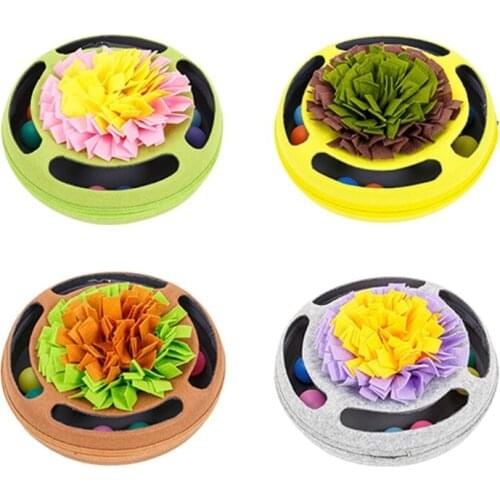 Cat Toy Turntable Ball Pet Interactive Game Track Toy Dog Slow Food Feeding Mat Pet Educational Toy