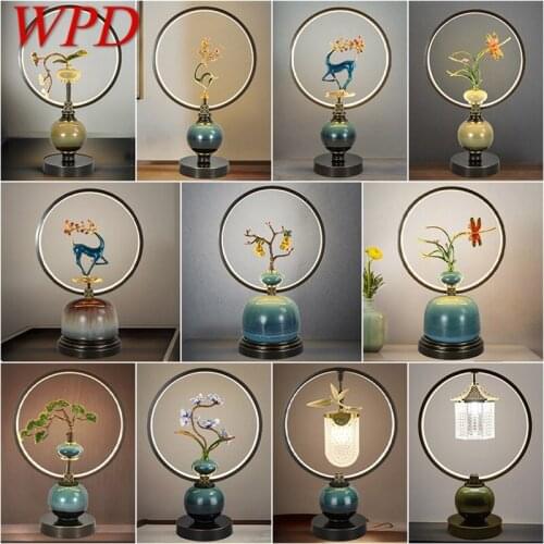 WPD Ceramic Table Lamps Desk Light Luxury Contemporary Brass for Living Room Creative Bed Room