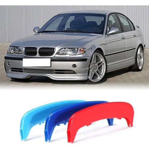 ///M Color Plastic Racing Front Center Insert Grill Cover Trim Stripe Grille For BMW E46 2002-2004 Car Accessories