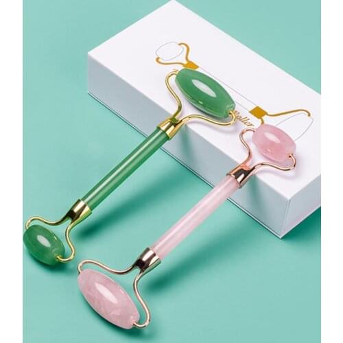 Guasha Face Massager Jade Roller Crystal Beauty Stick Exquisite Rolling Skin-friendly Quartz Massage Roller for Girl