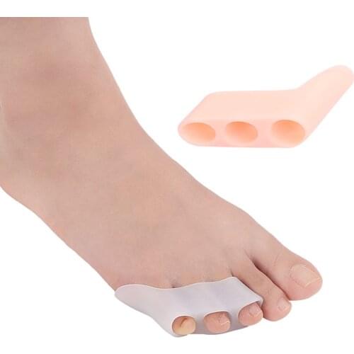 Pinky Toe Separators With 3 Loops Pack Of 2 Soft Gel Straightener Corrector Adjuster Foot