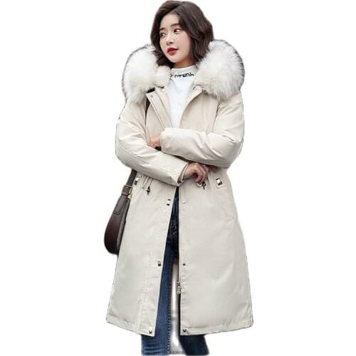 Fashion 2021Winter Coat Women New Style To Overcome Female Plush Liner Detachable Mid-Length Coat With One Coat And Two Wear