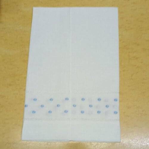 Set of 12 Handkerchief Towels Cleaning Cloth Hand Towels Face Towels Bathroom Ramie & Cotton Fabric 14x22-inch