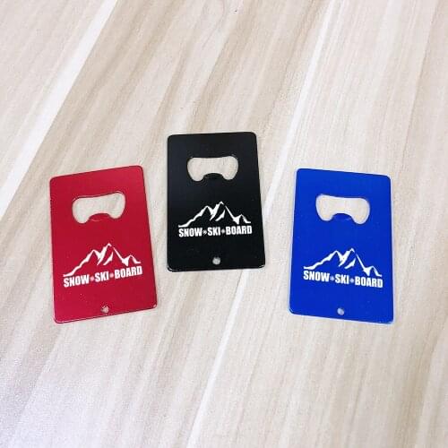 Set of 100 Customized Logo Promotional Gift Aluminum Bottle Opener Personalized Metal Business Card Beer Bottle Opener Wholesale