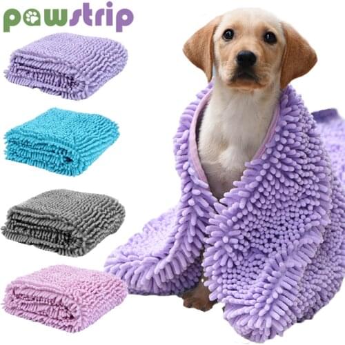 Pet Dog Cat Towel Strong Water Absorption Bath Towel Fiber Pet Drying Towel Blanket Dry Hair Puppy Towels Pets Cleaning Supplies