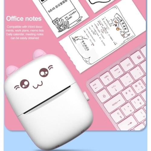 Portable Thermal Printer BT 203dpi Photo Label Memo Wrong Question Printing Mini Bluetooth Thermal Printing for iPhone Android