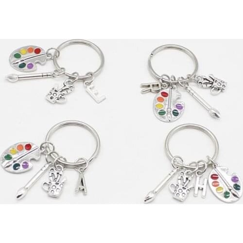 Handmade craft brush drawing board keychain, palette, cigarette, handmade keychain, letter keychain, student gifts and accessori