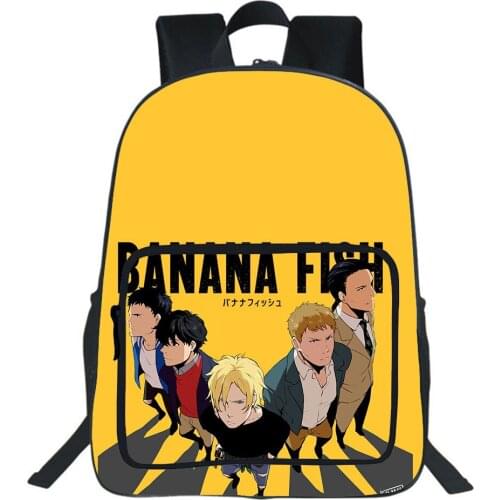 Anime Banana Fish Backpack Children School Bag Teens Rucksack Boy Girl Knapsack Fashion Casual Men Travel Bags Women Mochila