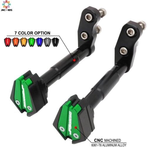 Motorcycle CNC Frame Slider Falling Protection Anti Crash Pad Protector Guard For KAWASAKI Z250 Z300 2013 2014 2015 2016