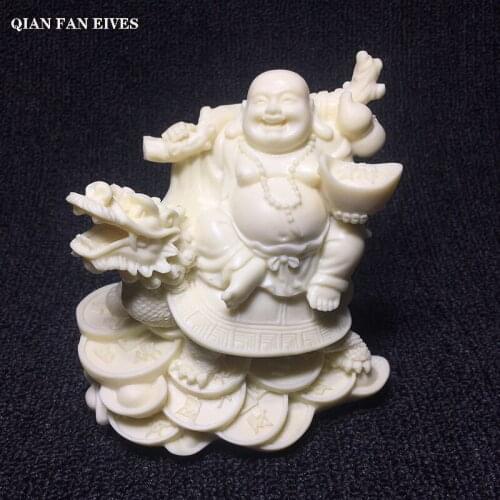 Chinese Dragon Turtle Laughing Buddha Statue ，buddhas decorative figures，home decoration accessories， Upscale Indoor statuette