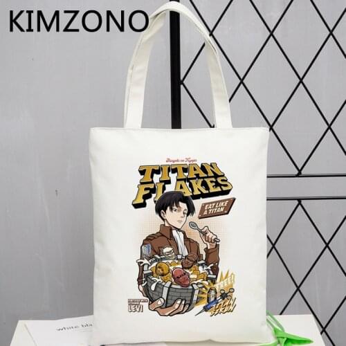 Attack on Titan shopping bag shopper shopper canvas bolso reusable jute bag bag net ecobag sacola reciclaje cabas