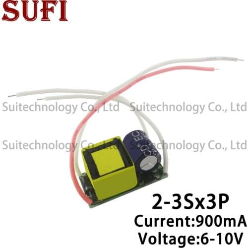 High Power LED Driver 10W Output DC6-10V 900mA LED Power Supply Lighting Transformers For LED Bulb Input AC85-277V