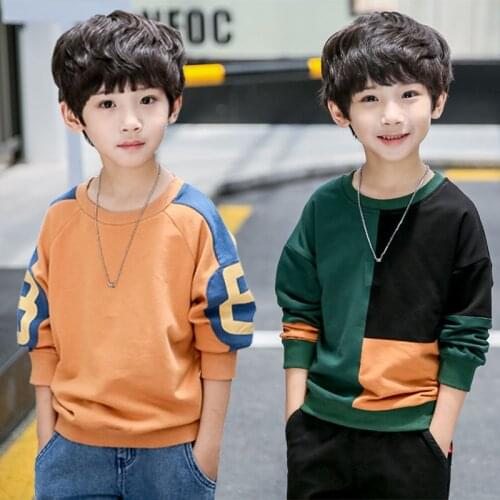 Boy Hoodies Clothes Spring Autumn Children Hoodie for Baby Boys Sweatshirt Kids Long Sleeve Tops T Shirts 100~160 pullover