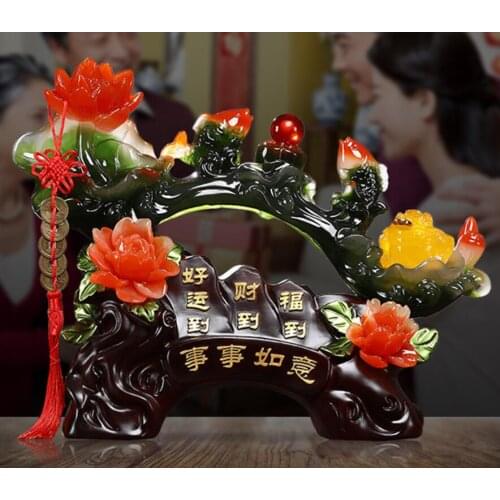 Wine cabinet decorations wish to place a small gold toad living room TV cabinet bridal chamber gift move new home housewarming g