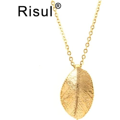 Risul Stainless Steel Leaf Necklace for Women leafage opera Necklaces 70cm 27.55 inch long Sweater chain Gift necklace