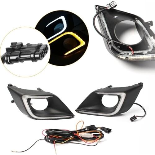 LED Daytime Running Fog Light Driving Lamp DRL w/ Signal For Nissan Murano 2015 2016 2017 1Pair