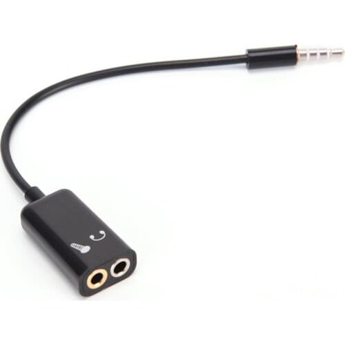 1pc 3.5mm Mic Audio jack to Headphone Microphone Y Splitter Cable Converter Adaptor