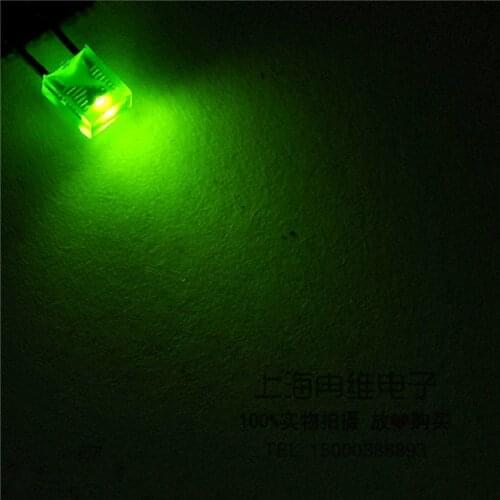 1000pcs 2x3x4 Green led light emitting diode super bright Diffused water clear