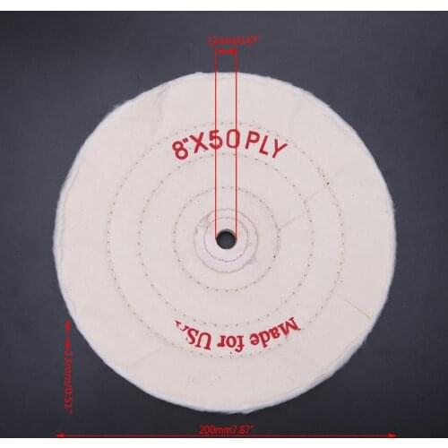 3/4/5/6/7/8"Cloth Buffing Wheel Grinder For Wood Metal Jewelry Polishing Tools