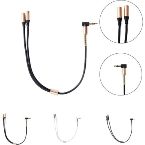 3.5mm 1 To 2 Dual Y Splitter Cable Adapter Earphone Headphone Phone Splitter Cord Phone To Connect With Audio Device