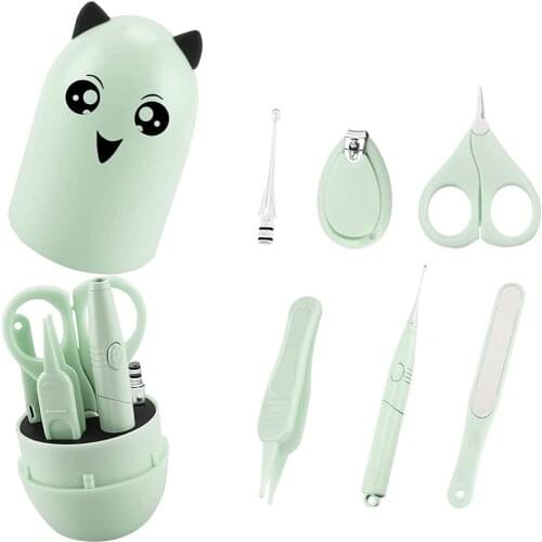 5 In 1 Nail Kit Newborn Infant Scissors Nail Clippers Anti-pinch Meat Nail Clippers Scissors Tweezers