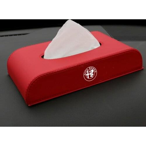 Car tissue box is suitable for Alfa Romeo giulia stelvio interior modification supplies pumping box