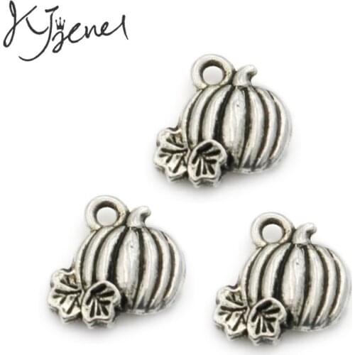 20Pcs/lot Antique Silver Plated Pumpkin Charm Pendant Bracelets Jewelry Findings Accessories Making Craft DIY 10x10mm