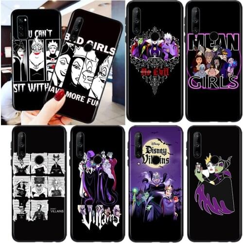 Disney villains combo For Honor 8S 8C 8X MAX 8A 8 7S 7A 7C Play 3E Prime Pro 2020 2019 Silicone Black Phone Case