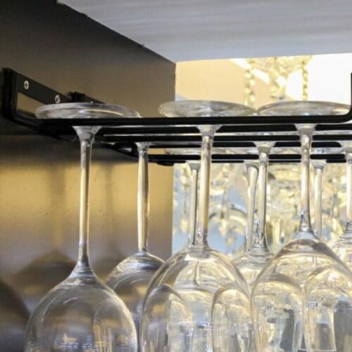 30cm Iron Wine Glass Holder Hanging Rack Storage For Cabinet And Bar Home Decorative Storage Shelf Organizer