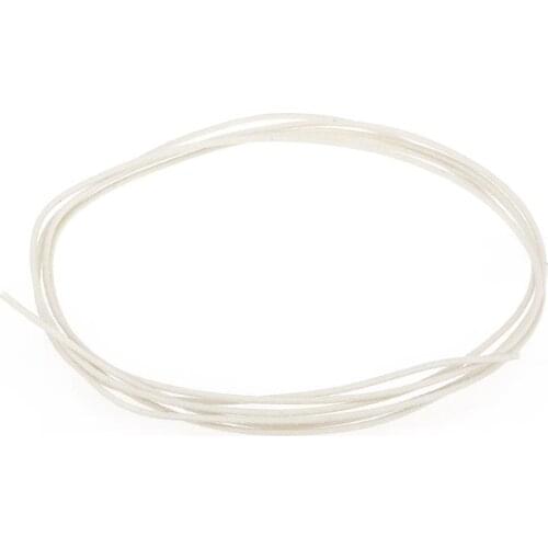 Musiclily Pro 22 AWG Gauge Vintage Style Pre-tinned Push-back Cloth Covered Stranded Wire, White 6 Feet (2 Meters)
