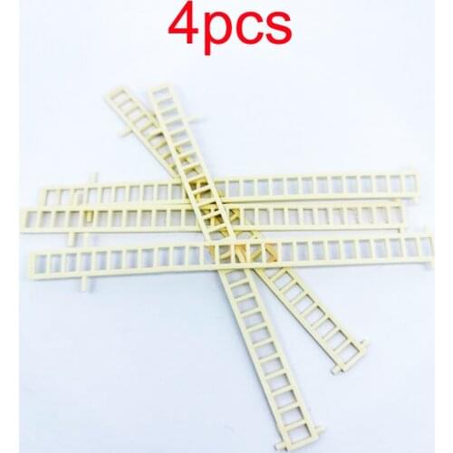 4pcs Resin Ladder RC Simulation Boat Assembly Parts Height 130mm Width 10mm Nautical Ship Decoration Accessories DIY Stairs