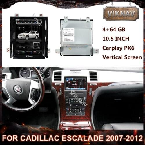 Android Vertical Screen PX6 Car Radio For Cadillac Escalade 2007 2008 2009 2010 2011 2012 Multimedia Stereo Player Head Unit