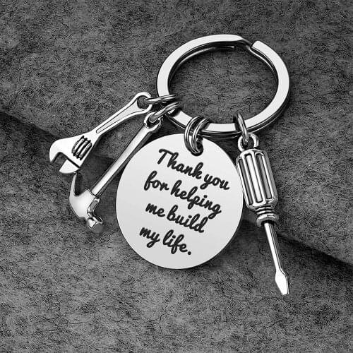 Metal Hammer Screwdriver Wrench Dad Papa Grandpa Key Chains Dads Tool Keychain For Mens Fathers Day Gifts Trinket Car Jeweley
