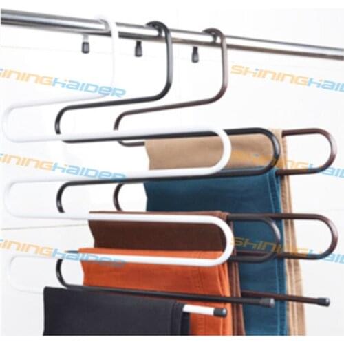 Multicolor hanging magic pants rack stainless steel snake pants rack multifunctional iron slip men and women pants rack