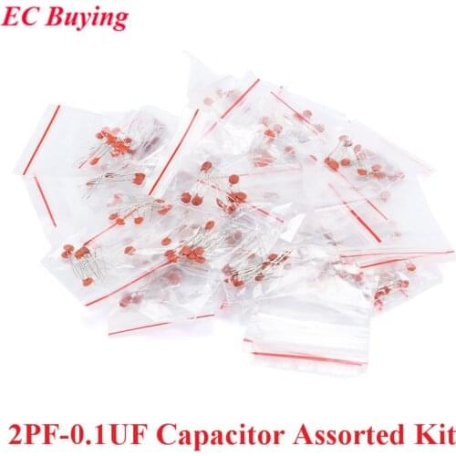 300pcs/lot Ceramic Capacitor Set Pack 2PF-0.1UF 30 Values*10pcs Electronic Components Package Capacitor Assorted Kit Samples DIY