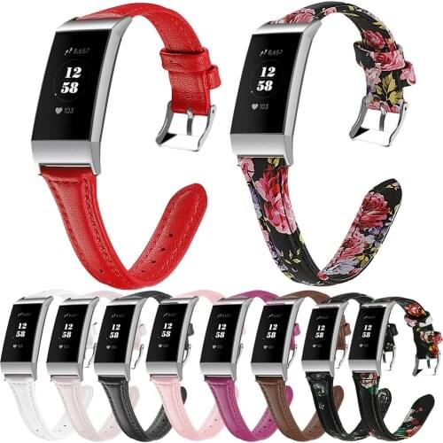 Essidi Geniune Leather Watch Strap For Fitbit Charge 3 4 Bracelet Band Loop For Fitbit Charge 3 4 3 SE Wristband Accessories