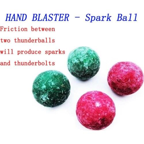 HAND BLASTER - Spark Ball Popping Blaster Ball 4 pc/set Board Cannon Pop-on-Bump Thunder Bolt Pop Toy Ball Flint Ball Nostalgic