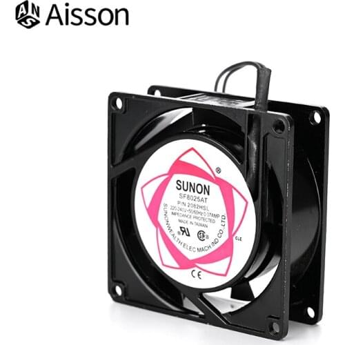 SF8025AT SF12025AT Cooling Fan P/N 2082HSL 220-240V AC Blower Sleeve Cooling Fan Axial 80*80*25mm Sleeve Bearing