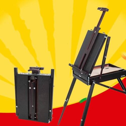 Folding Art Artist Wood Easel Painting Hardware Accessories Multifunctional Watercolor Oil Paint Suitcase Box Sketch Easel Frame