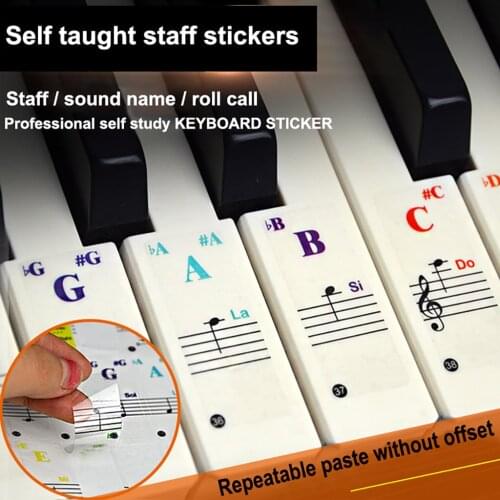 Universal Piano Stickers Learner Stickers Music Piano88/61/54/49key Note Keyboard Decals Piano Decoration Stickers#p41