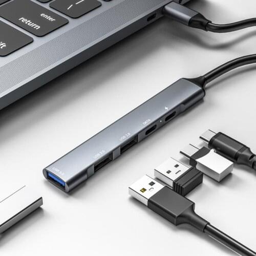 Type-c Hub USB C HUB 3.0/2.0 5 Port Multi Splitter Adapter For Lenovo Xiaomi Macbook Pro 13 15 Air Pro PC Computer Accessories